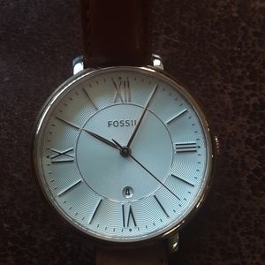 Tan fossil women's watch